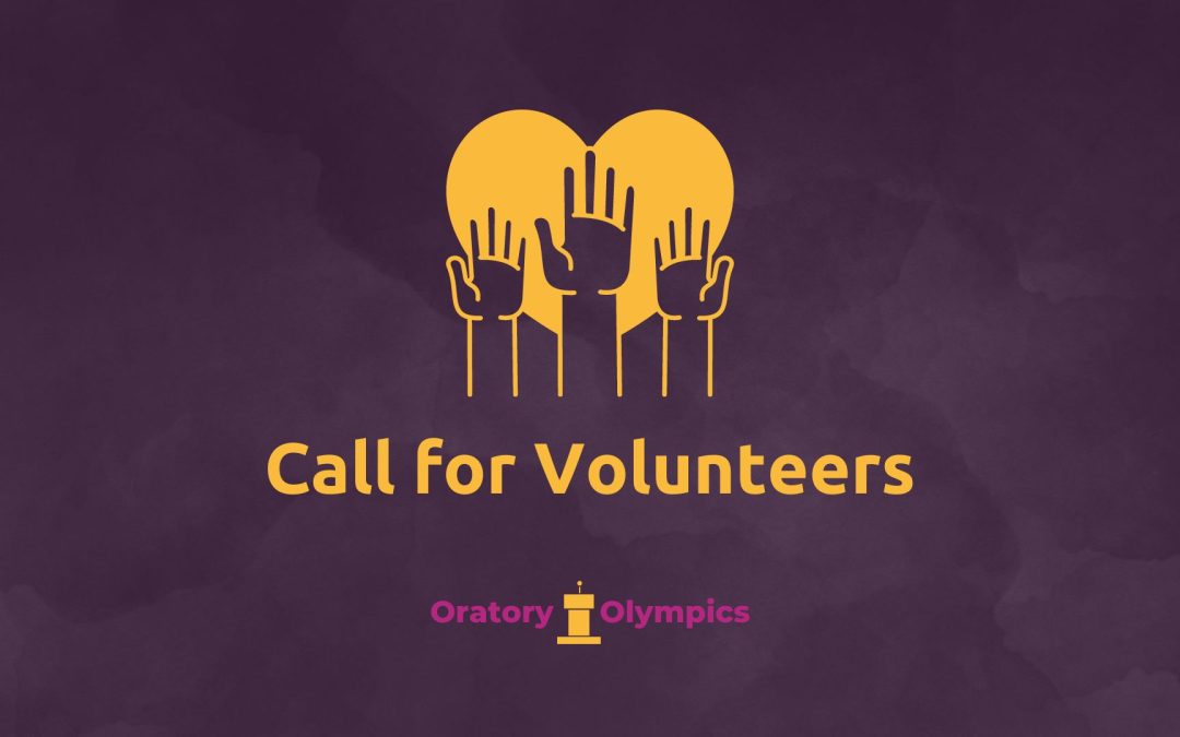 Join Us as a Volunteer: Oratory Olympics Needs Your Voice